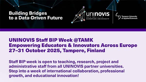 UNINOVIS Staff BIP Week at TAMK: Empowering Educators & Innovators Across Europe
