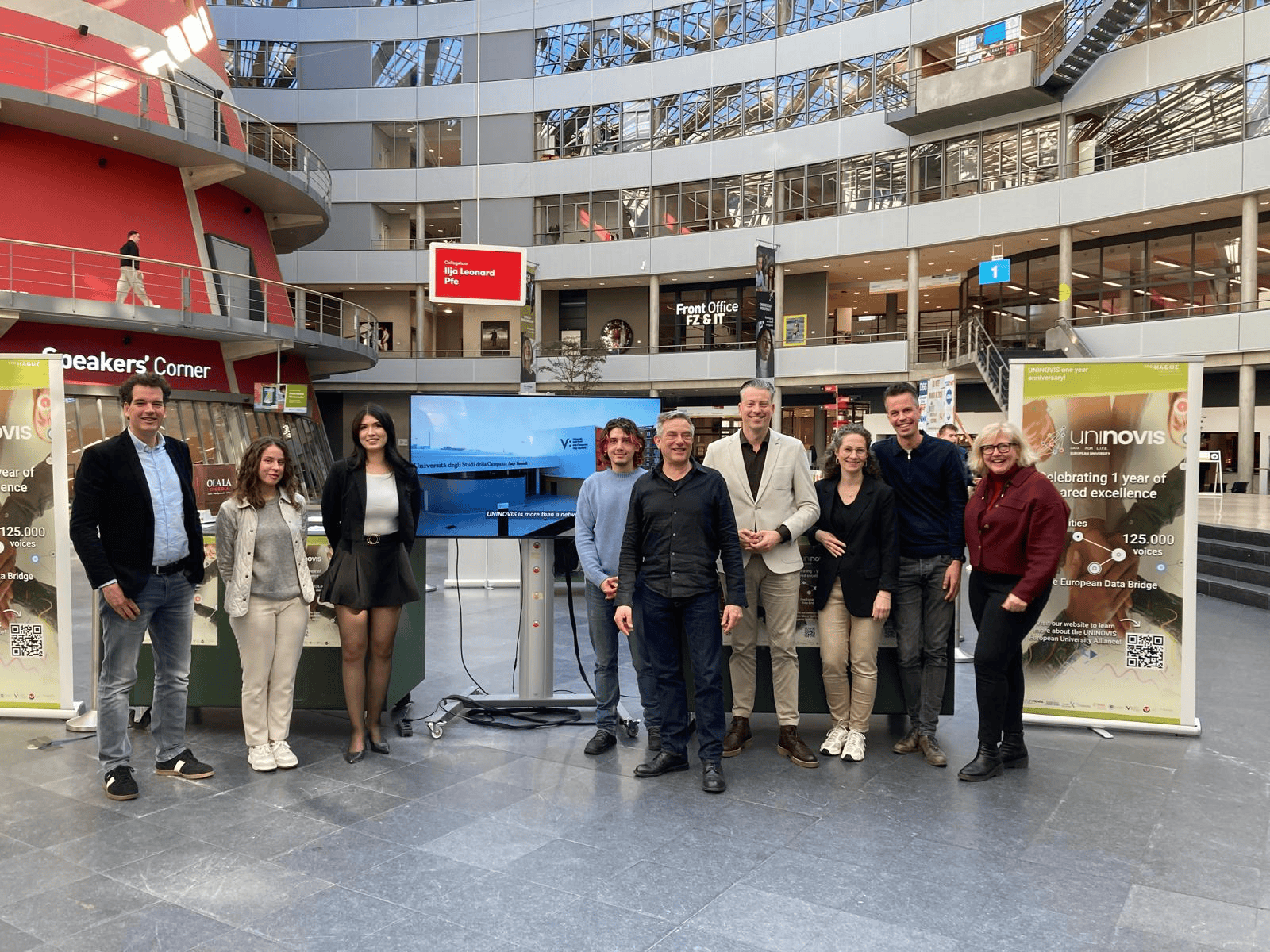 UNINOVIS first birthday celebration at THUAS Speakers' Corner, The Hague