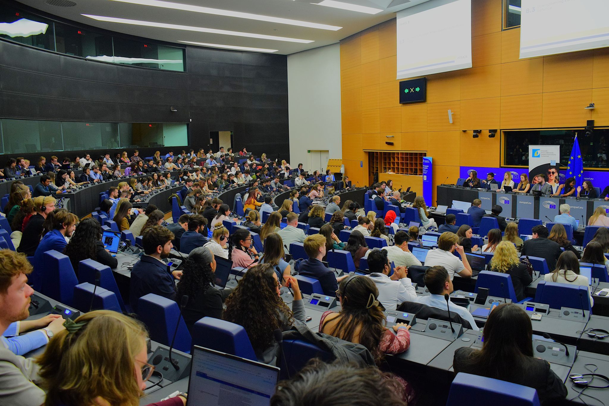 Students debating policy proposals during the European Student Assembly